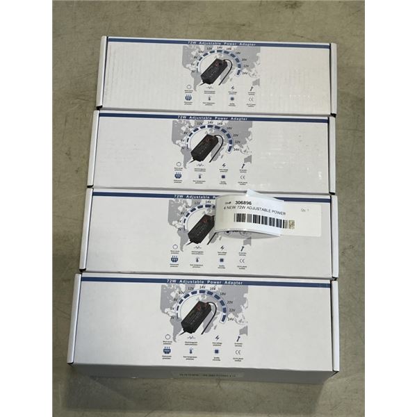 4 NEW 72W ADJUSTABLE POWER ADAPTORS