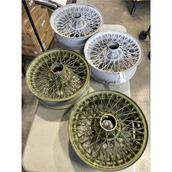 4 VINTAGE VEHICLE RIMS