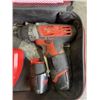 Image 4 : MILWAUKEE M12 DRILL WITH 2 BATTERIES AND CHARGER IN CASE