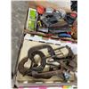 Image 1 : TRAY OF HEAVY C CLAMPS AND TRAY OF ASSORTED TOOLS