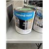 Image 3 : STAINLESS DOUBLE SQAURE BOWL SINK, UNDER OR DROP IN, AND 3 JUGS OF PAINT
