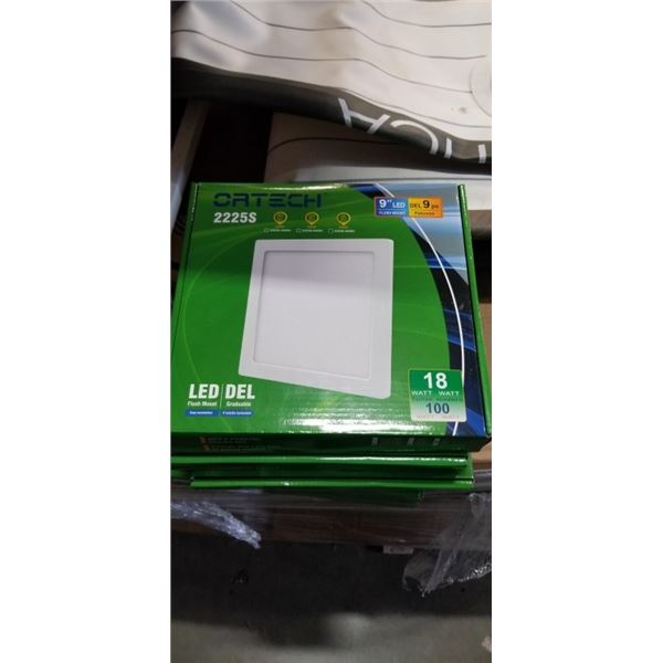 5 NEW ORTECH 9" LED FLUSH MOUNT LIGHTS