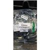 Image 2 : 2 BLACK EXTENSIONS CORDS, APPROX 100FT AND 6FT