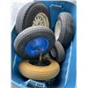 Image 4 : TOTE OF WHEELBARROW TIRES AND TRAILER SPARE