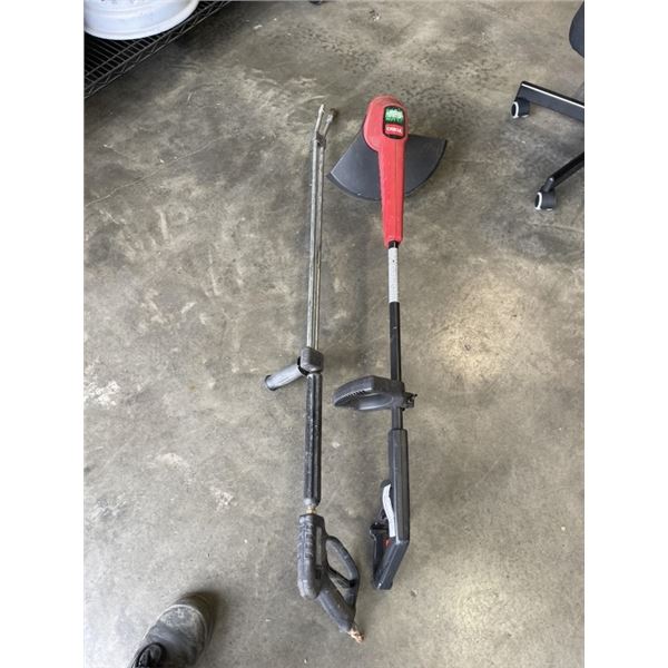 4 FT PRESSURE WASHER WAND AND TORO ELECTRIC WEED TRIMMER