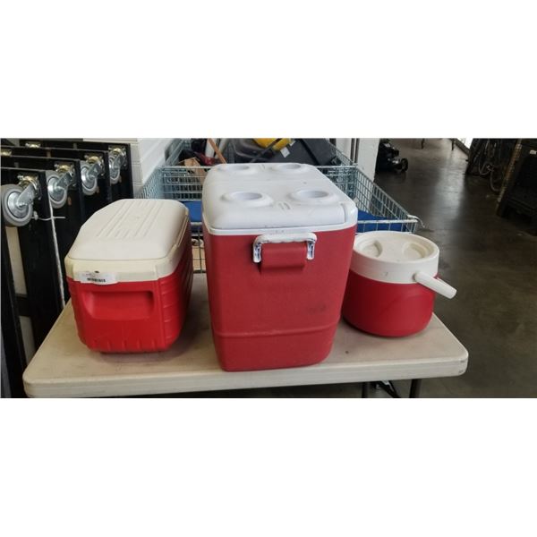3 COLEMAN COOLERS