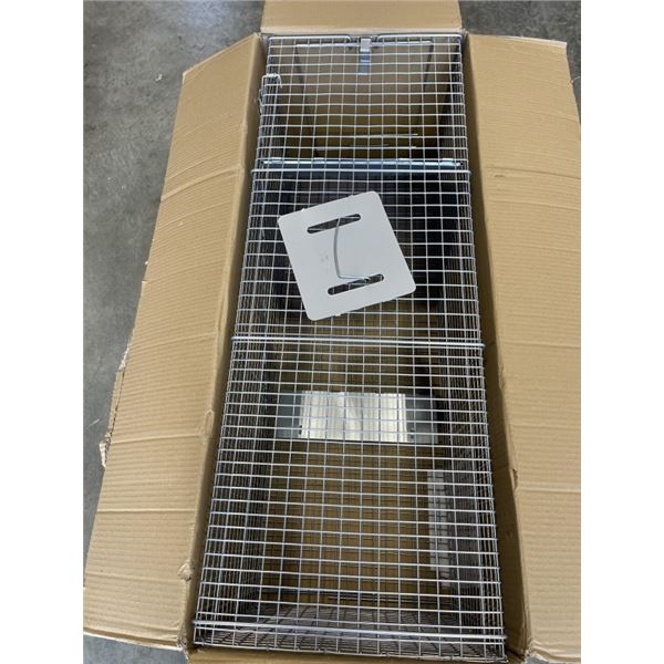 AS NEW 42"X15"X15" LIVE HUMANE ANIMAL TRAP ER361