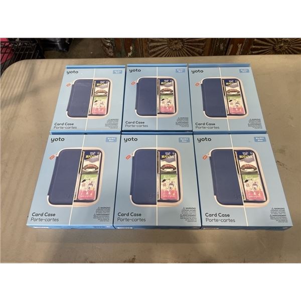 6 NEW YOTO CARD CASES, BLUE BIRD, EACH HOLDS 64 CARDS