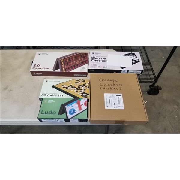 ASSORTED NEW YELLOW MOUNTAIN IMPORTS BOARD GAMES