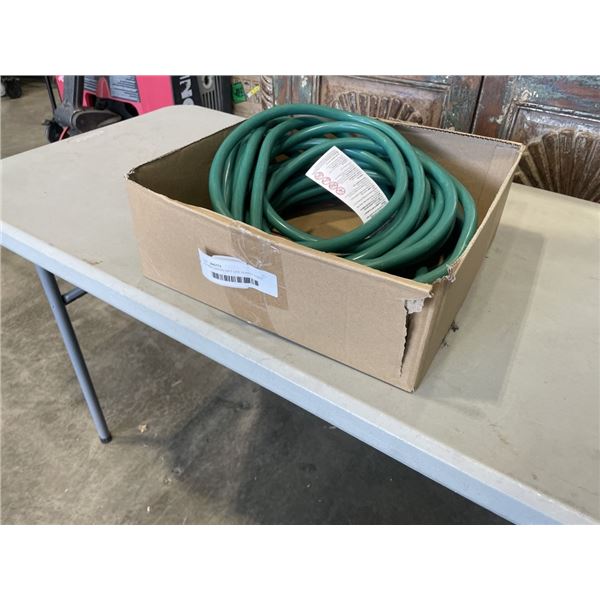 AS NEW GREEN 50FT LIFE SUPPLY HEAVY DUTY INDOOR OUTDOOR3 WIRE GROUNDED LIGHTED EXTENSION, 10AWG