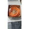 Image 1 : AS NEW ORANGE 100FT LIFE SUPPLY HEAVY DUTY INDOOR OUTDOOR 3 WIRE GROUNDED LIGHTED EXTENSION, 16AWG