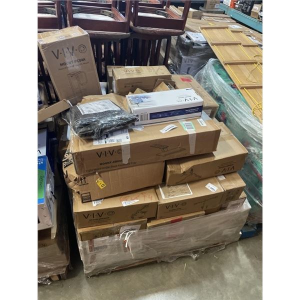 HALF PALLET OF VIVO MOUNTS AND ACCESSORIES