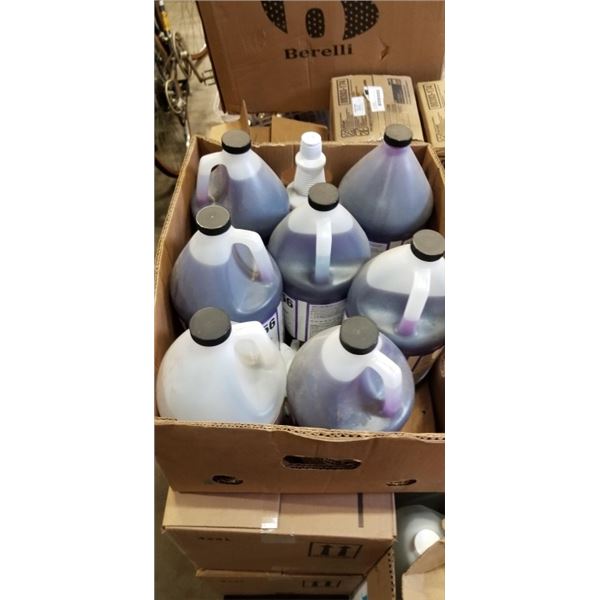 7 BOTTLES SPARCLEAN POT AND PAN DETERGENT AND 1 BOTTLE HEAVY DUTY BOWL CLEANSE