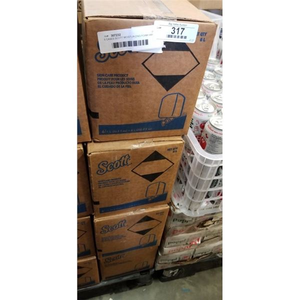 6 CASES SCOTT MOISTURIZING FOAM HAND SANITIZER REFILLS
