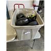 Image 1 : 8 ASSORTED SNOW ANDF SUMMER HELMETS IN TOTE WITH LID