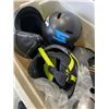 Image 4 : 8 ASSORTED SNOW ANDF SUMMER HELMETS IN TOTE WITH LID