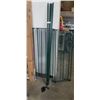 Image 1 : GREEN WIRE RACK, 4 UPRIGHTS, AND 4 SHELVES, SOME CLIPS, 76 INCH TALL