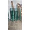 Image 1 : 2 SECTIONS OF GREEN METAL COMMERCIAL SHELVING, DROP IN STYLE