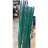 Image 4 : 2 SECTIONS OF GREEN METAL COMMERCIAL SHELVING, DROP IN STYLE