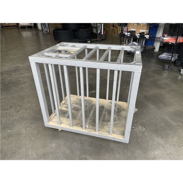 ROLLING METAL CAGE, 27 X 38 X 39 INCH