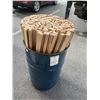 Image 1 : BARREL OF HEMLOCK WOOD - VARIOUS LENGTHS, MOST ABOUT 40"