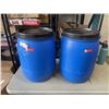 Image 1 : 2 FOOD GRADE PLASTIC DRUMS (40 LITRE CAPACITY EACH) W/ LIDS
