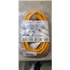 Image 1 : AS NEW YELLOW 25FT LIFE SUPPLY HEAVY DUTY INDOOR OUTDOOR 3 WIRE GROUNDED LIGHTED EXTENSION, 10AWG
