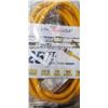 Image 2 : AS NEW YELLOW 25FT LIFE SUPPLY HEAVY DUTY INDOOR OUTDOOR 3 WIRE GROUNDED LIGHTED EXTENSION, 10AWG