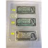 Image 1 : LAST 3 ISSUES OF CANADIAN $1 BILLS, 1954, 1967, 1973