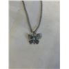 Image 2 : STERLING SILVER BRACELET W/ REAL OPAL STONE BUTTERFLY PENDANT/ CHARM EACH MARKED 925