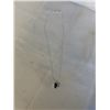 Image 1 : STERLING SILVER SNAKE CHAIN W/ SMOKEY TOPAZ STONE PENDANT NECKLACE BOTH MARKED 925