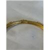 Image 3 : 18K GOLD PLATED RAISED ENGRAVED BANGLE, MARK INSIDE