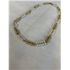 Image 2 : DAINTY GOLD BEADS AND PEARLS CHOKER NECKLACE 14.5" L