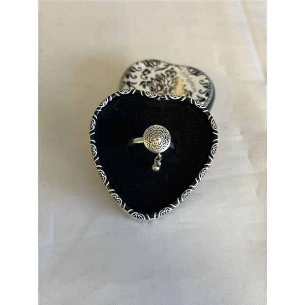 SILVER TONE ROTATING SPINNING RING