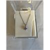 Image 1 : STERLING SILVER CHAIN W/ AMETHYST PENDANT NECKLACE