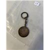 Image 2 : VINTAGE 800 GERMAN SILVER (15 GRAMS) PAINTED W/ OLYMPIA PARK MUNICH KEY CHAIN