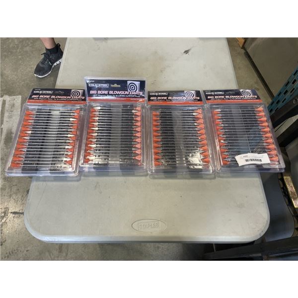 4 NEW PACKS OF 40, BIG BORE BLOWGUN DARTS