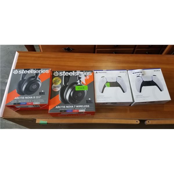 PS5 DUAL SENSE CONTROLLERS AND GAMING HEADSETS STORE RETURNS UNTESTED