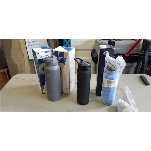 6 NEW ASSORTED SIZE WATER BOTTLES
