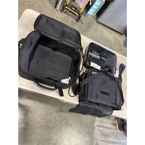 EPSON EX7210 LCD PROJECTOR IN SOFT CASE, WITH POWER SUPPLY AND REMOTE