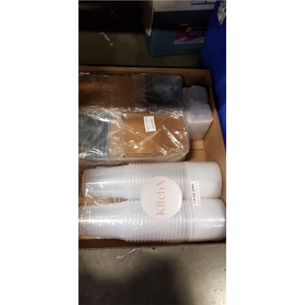 NEW FOOD STORAGE CONTAINERS WITH LIDS, CHARCUTERIE BOXES ETC