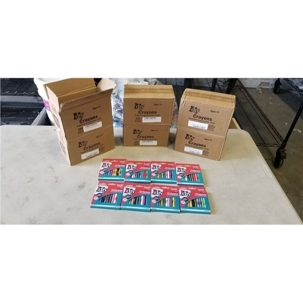 6 NEW 288PC IDIY CRAYON SETS, EACH SET HAS 24 KITS OF 12 INDIVIDUALLY WRAPPED 12 COLOR SETS