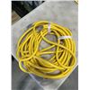 Image 2 : AS NEW YELLOW 50FT LIFE SUPPLY HEAVY DUTY INDOOR OUTDOOR 3 WIRE GROUNDED LIGHTED EXTENSION, 10AWG