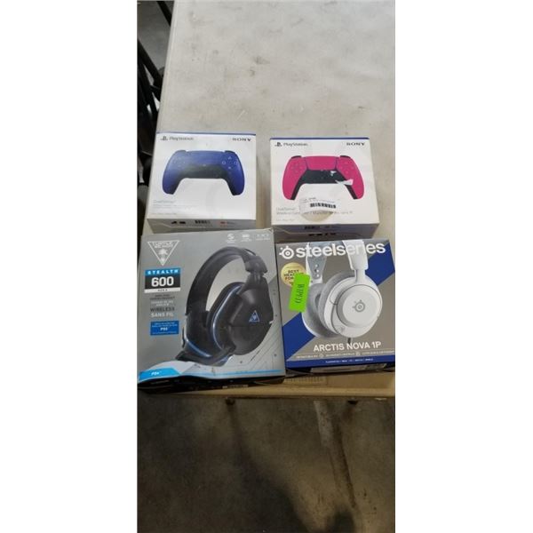 PS5 DUAL SENSE CONTROLLERS AND GAMING HEADSETS STORE RETURNS UNTESTED