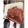 Image 6 : LEATHER MANCINI WITH BAG WITH LEATHER BELT, AMMO BELT AND LEATHER SATCHEL