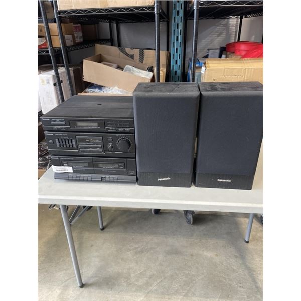 PANASONIC STERO EQUIMENT WITH PANOSONIC SPEAKERS