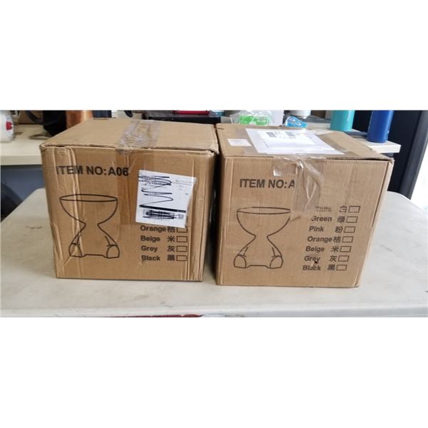 2 PLASTIC KIDS SIDE TABLES. ASSORTED COLORS