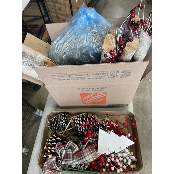 2 BOXES OF CHRISTMAS DECOR