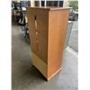 Image 4 : OAK DISPLAY CABINET W/ GLASS DOOR AND SHELVES