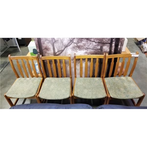 4 VINTAGE TEAK DINING CHAIRS